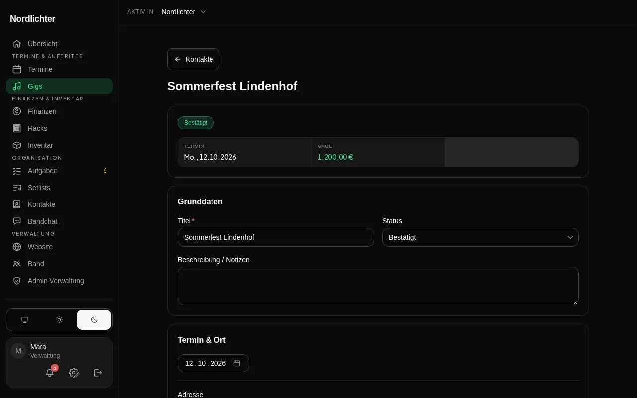Ein Kommentarverlauf mit einer Erwähnung eines Bandmitglieds